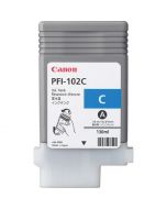 Cartouche (PFI102C) pour Canon IPF 500/600/605/610/700/710 : Cyan - 130ml 