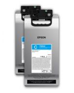 Encre Epson UltraChrome RS pour SC-R5000L- 2 poches x1,5L : Cyan (C13T45U200)