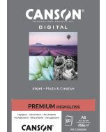 Papier CANSON Premium High Gloss RC 10x15cm 50 feuilles 255g, réf. : C33300S006