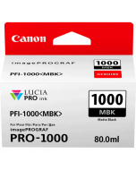 Cartouche d'encre Canon PFI-1000MBK (Noire Matte)