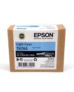 Cartouche d'encre Epson (50ml) pour SureColor P900 : Cyan Clair - C13T47A500