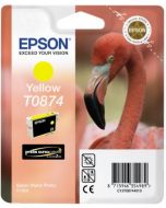Encre Epson (Flamand Rose) pour Stylus Photo R1900 : High Gloss jaune (C13T8744010)