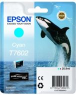 Encre Epson T7602 (Orque) pour SureColor P600 : Cyan (C13T76024010)