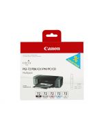 Multipack de 5 cartouches Couleur Canon PGI-72 pour Pixma Pro 10S (PBK/GY/PM/PC/CO)