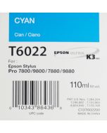 EPSON T6022 (C13T602200) - Cyan 110ml --> voir T6032 (C13T603200) CYAN 220ML