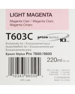 EPSON T603C (C13T603C00) - Magenta Clair 220 ml
