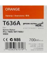 EPSON T636A (C13T636A00) - Cartouche d'encre Orange - 700ml