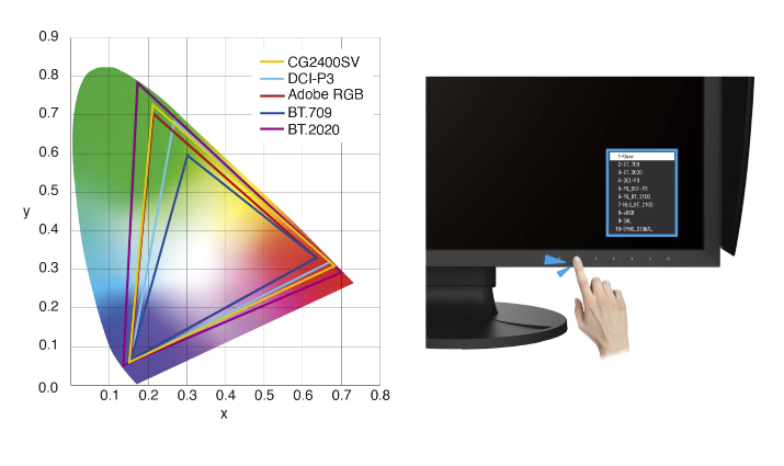Ecran Eizo CG2400S - Gamut