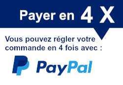 Régler en 4x sans frais avec PayPal